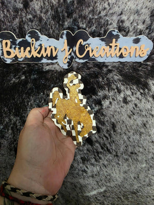 Wyoming Cowboy Checkered Car Air Freshener