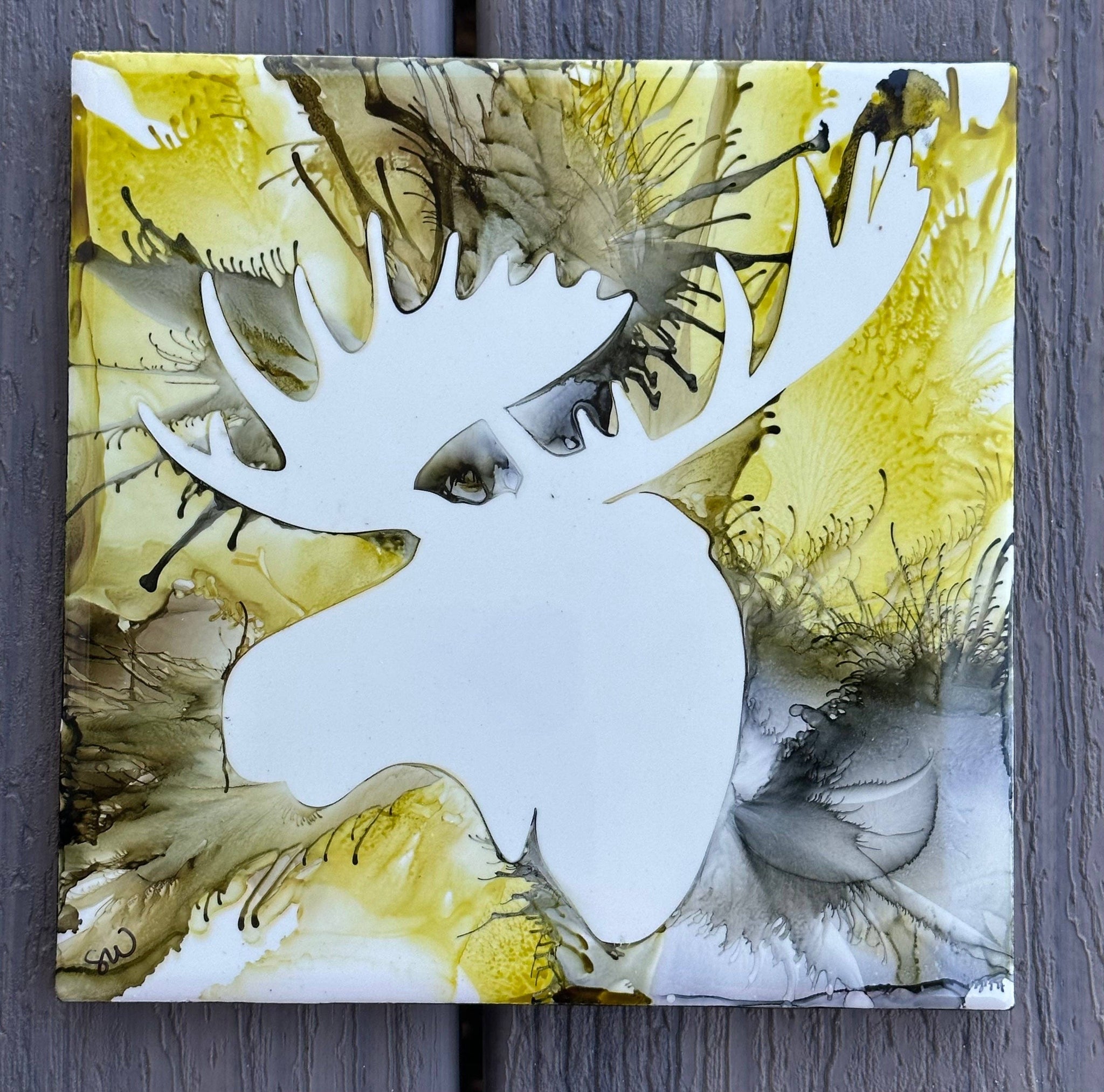 Wyoming Handpainted Hotplates- Set of 2