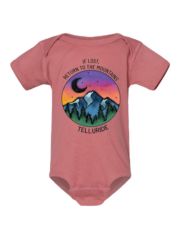 If Lost Return To - Custom - Baby Short Sleeve One Piece: Yellow / 6 months