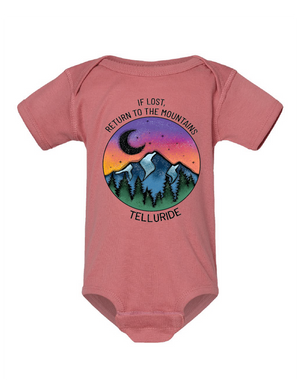 If Lost Return To - Custom - Baby Short Sleeve One Piece: Yellow / 12 months