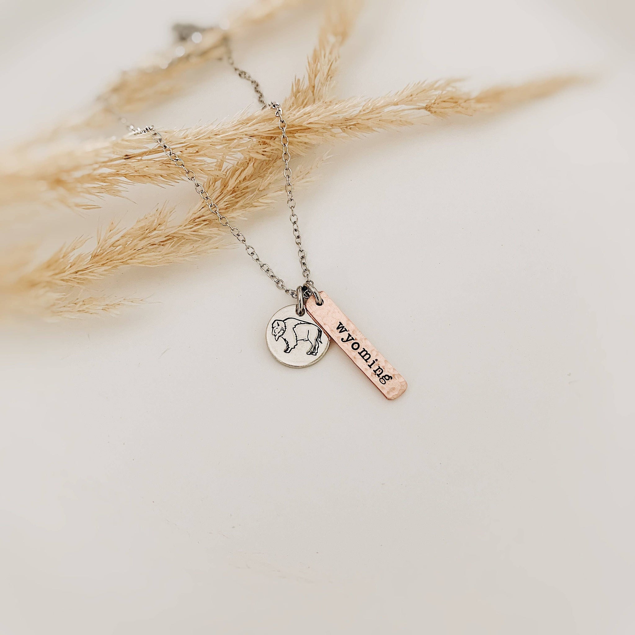 Bison State Love Necklace: Copper Tag