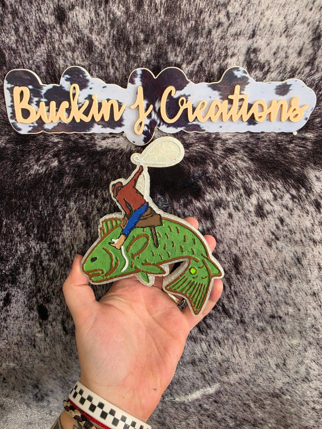 Fish Wangler Cowboy Car Air Freshener