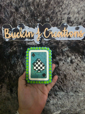 Checker Spade Card Car Air Freshener