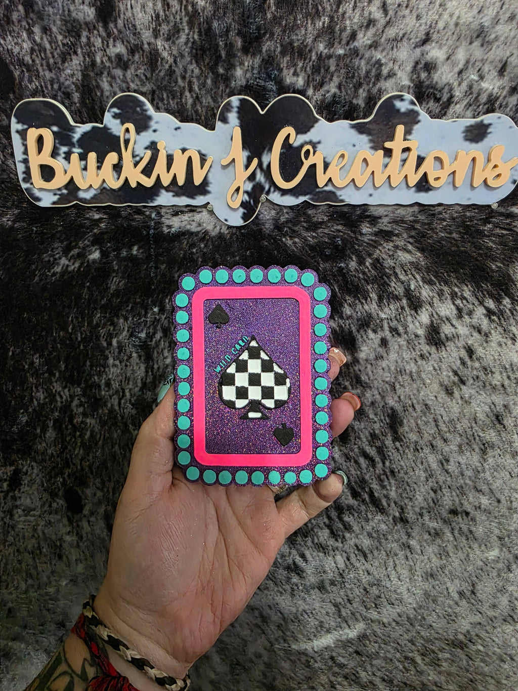 Checker Spade Card Car Air Freshener