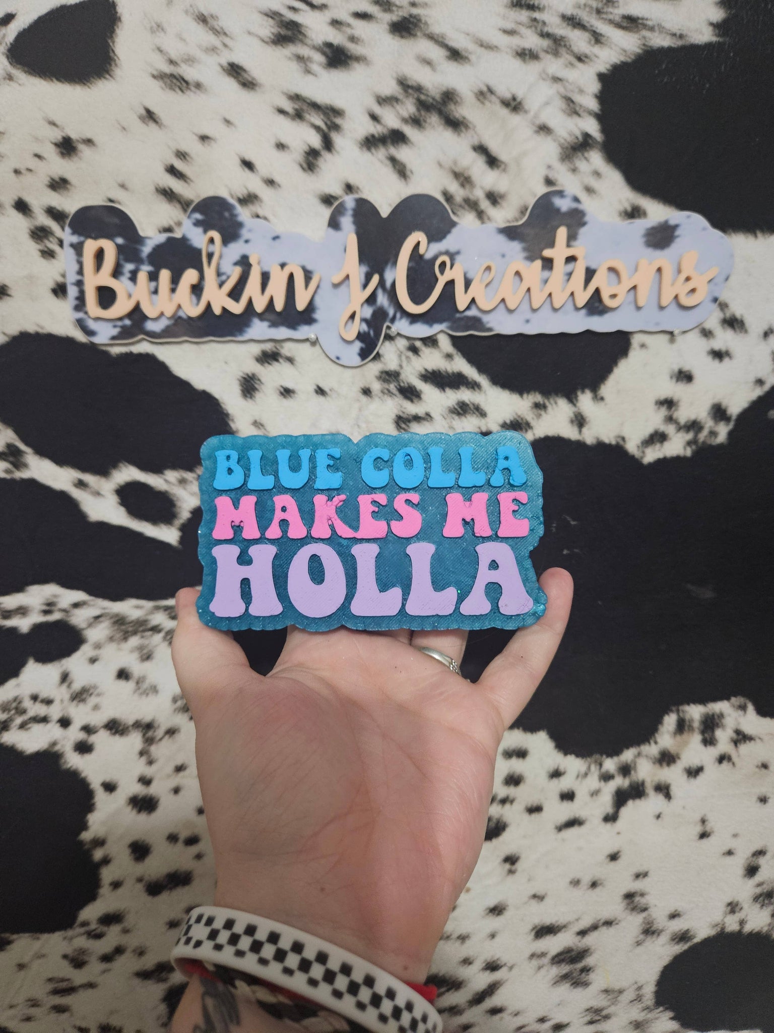 Blue Collar Makes Me Holla Car Air Freshener