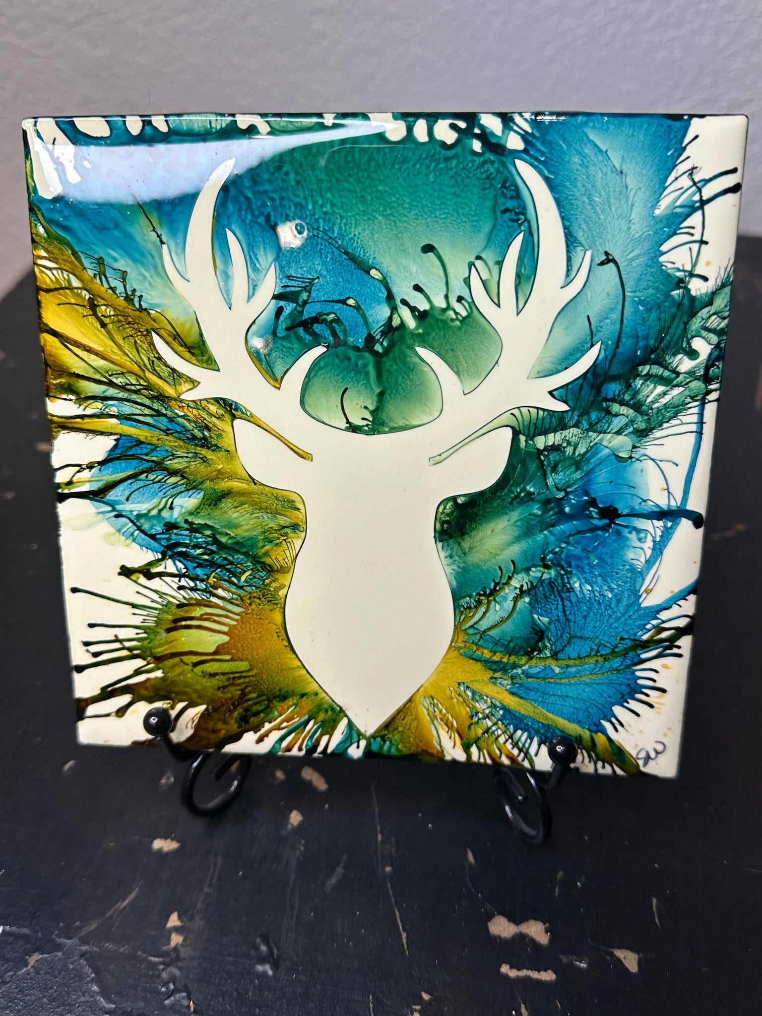 Wyoming Handpainted Hotplate- Set of 2