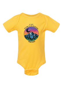 If Lost Return To - Custom - Baby Short Sleeve One Piece: Yellow / 12 months