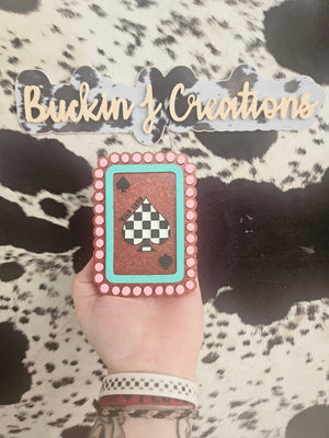Checker Spade Card Car Air Freshener