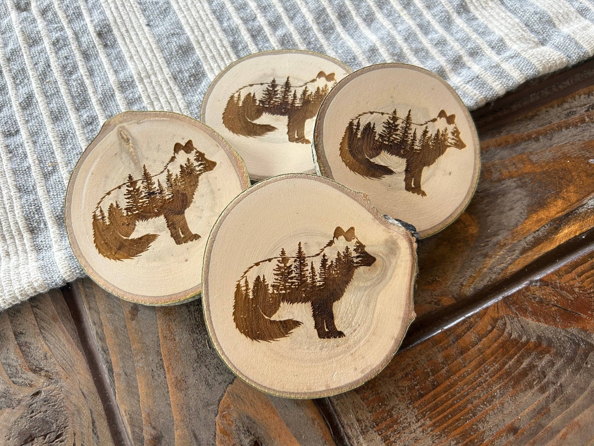 Woodland Fox Coaster, Woodland Creatures, Mountains