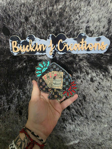 Playing Card Checkered Spade Car Air Freshener