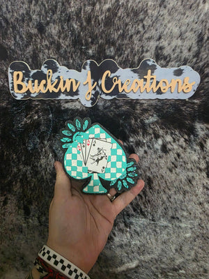 Playing Card Checkered Spade Car Air Freshener