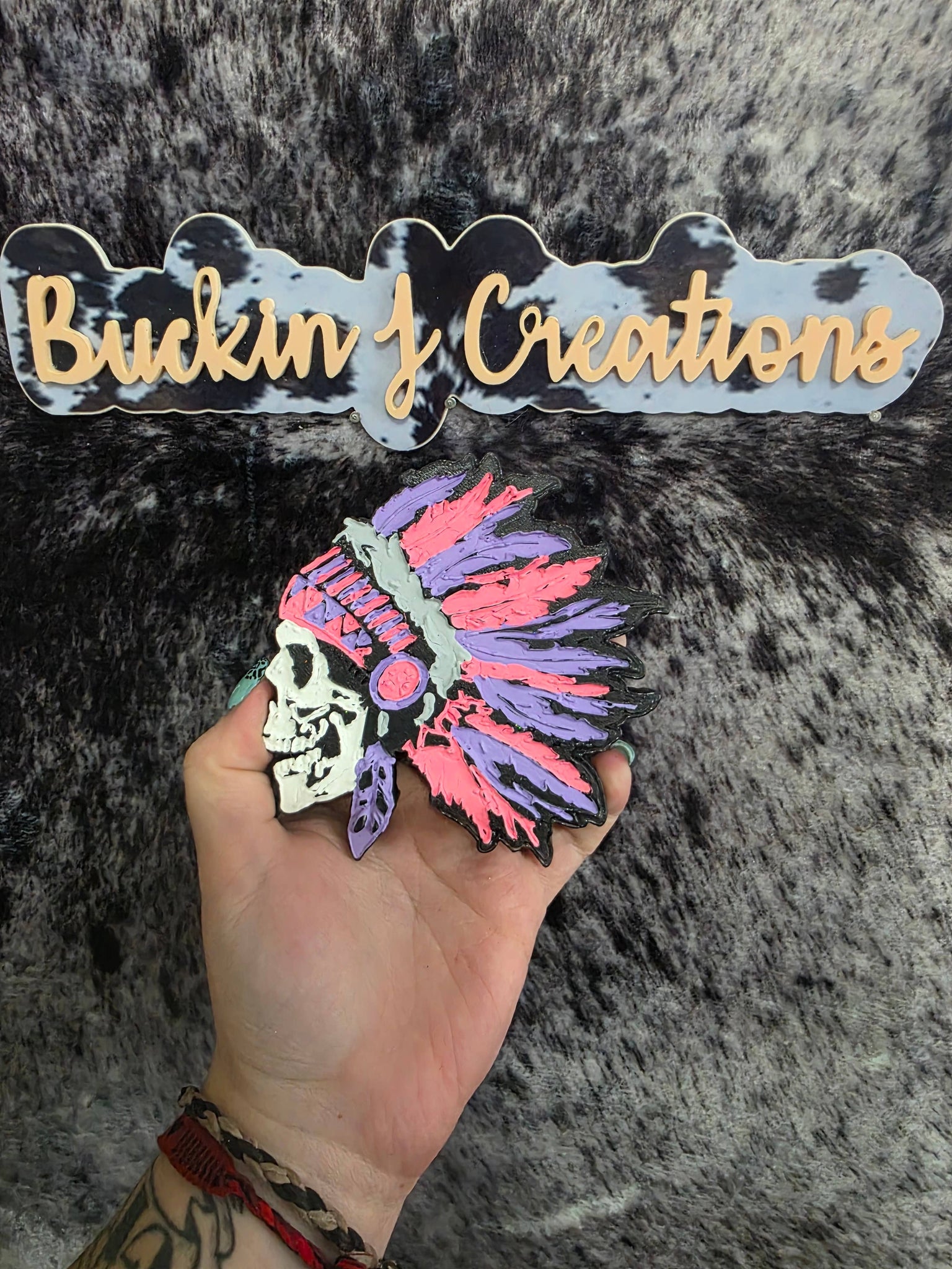 Indian Skull Headdress Car Air Freshener