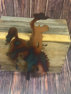 24" steamboat metal wall art