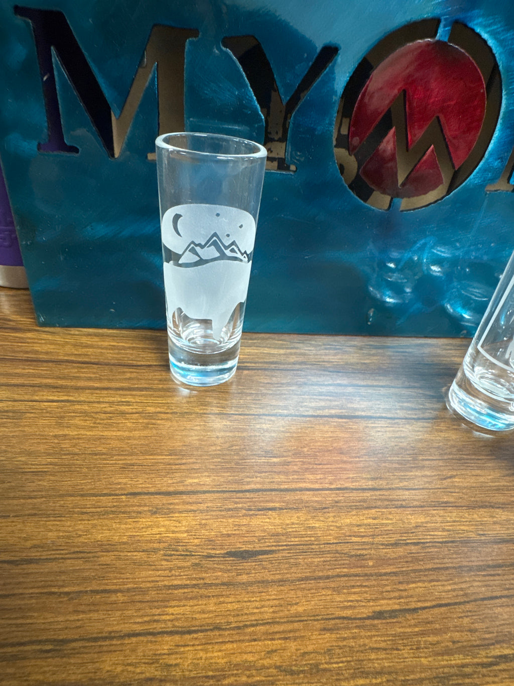 Bison moon without border shot glass