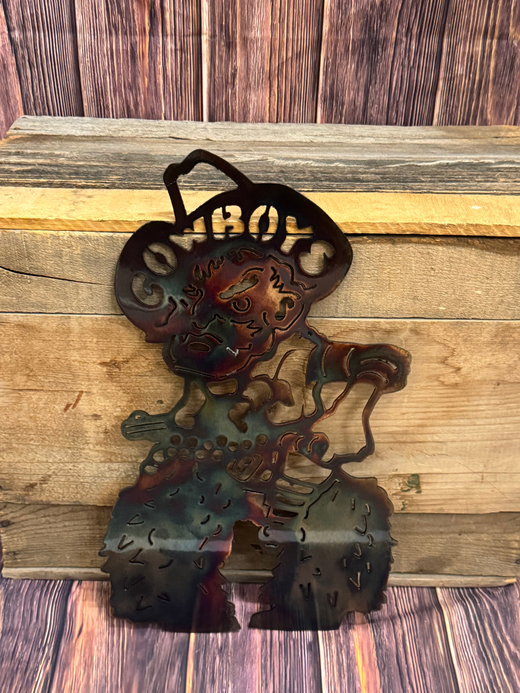 18" pistol pete metal wall decor