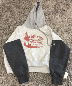 Gray Color Block Moments Hoodie