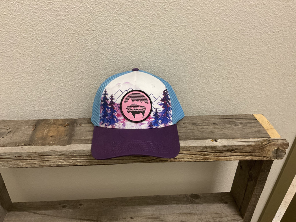 Purple bison reflection womens hat
