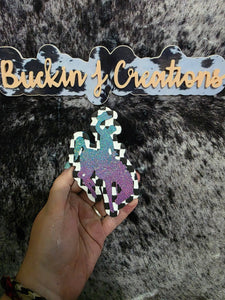 Wyoming Cowboy Checkered Car Air Freshener