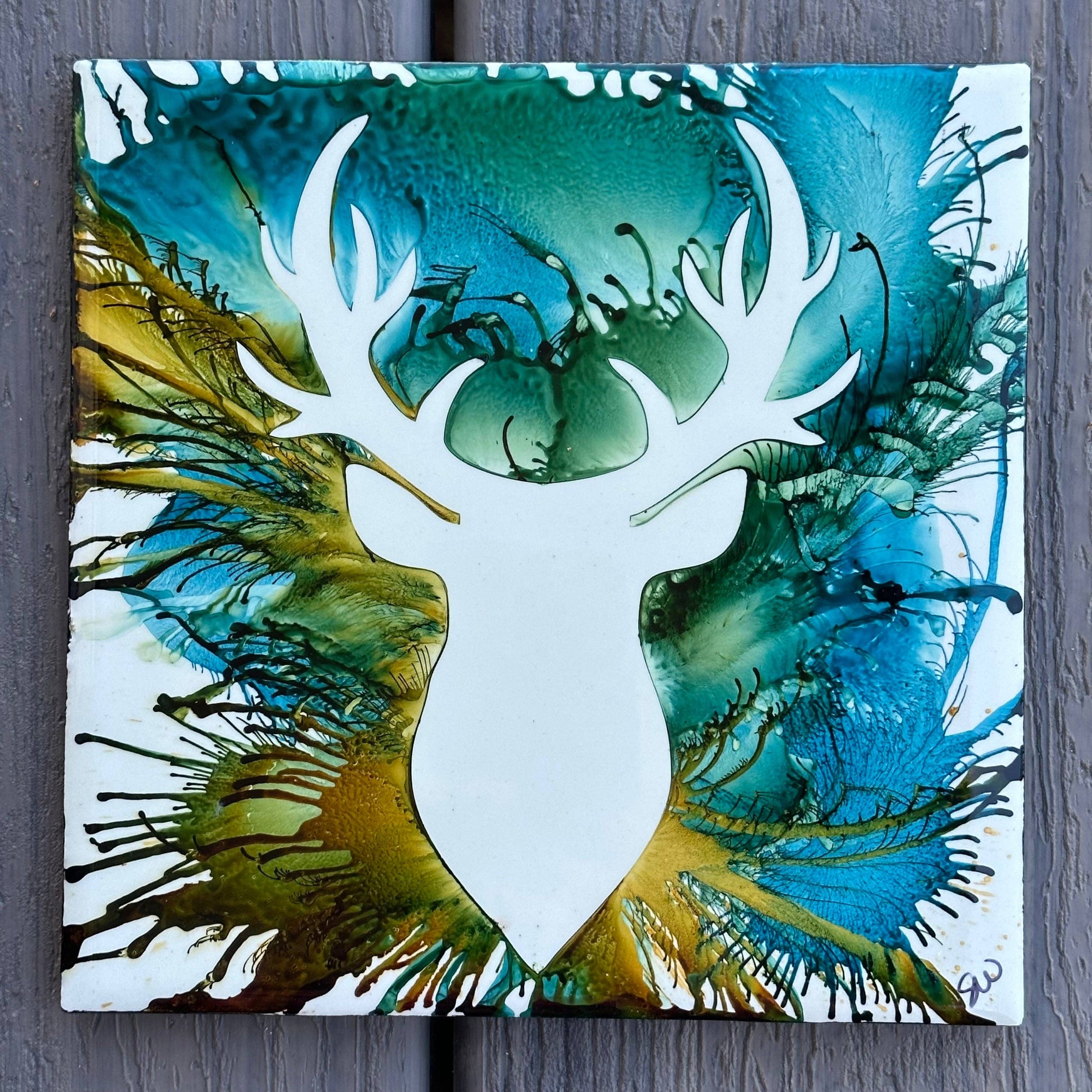 Wyoming Handpainted Hotplate- Set of 2