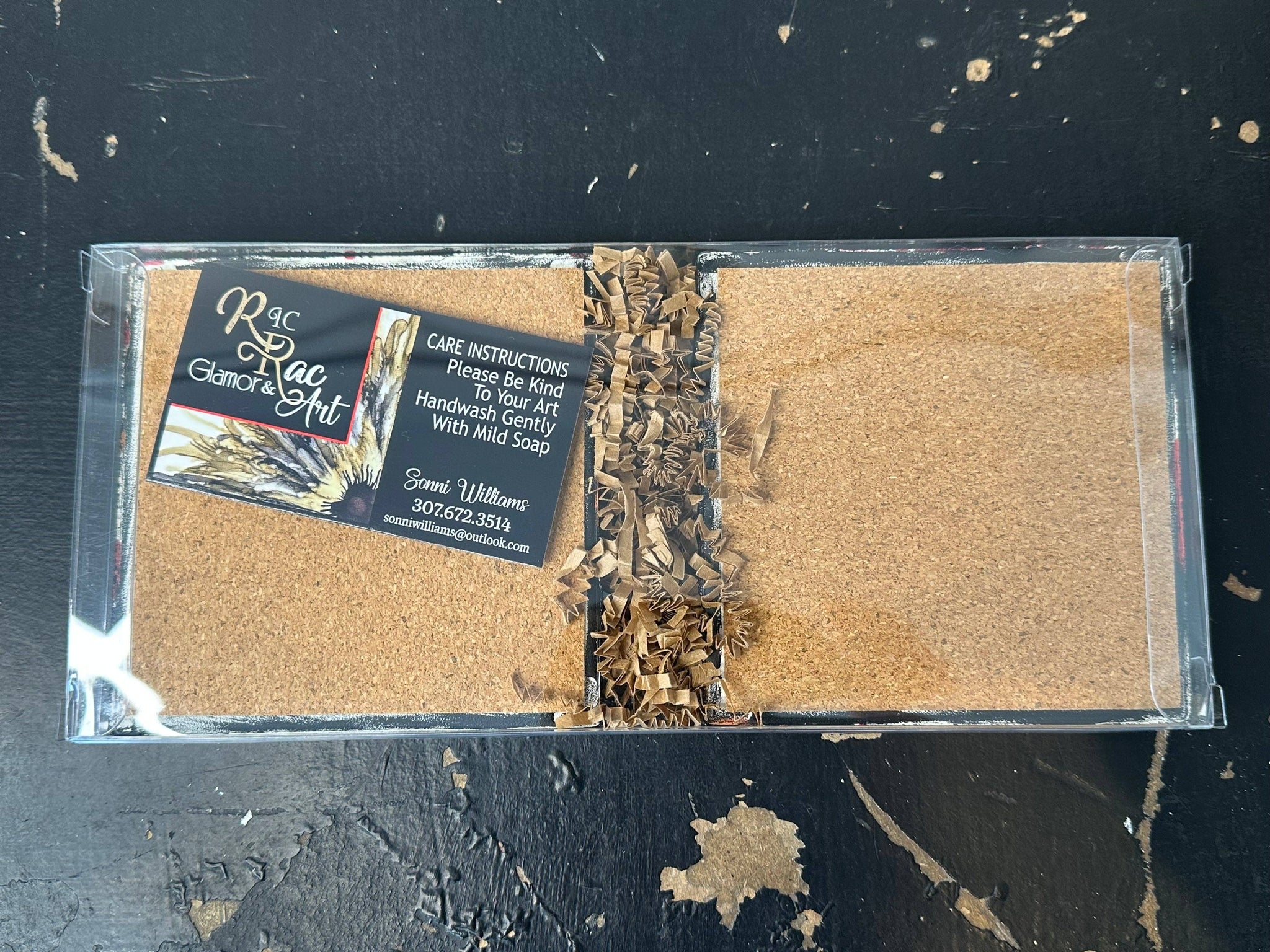 Wyoming Handpainted Hotplate & Coaster Set