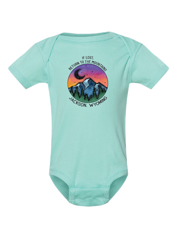 If Lost Return To - Custom - Baby Short Sleeve One Piece: Yellow / 12 months