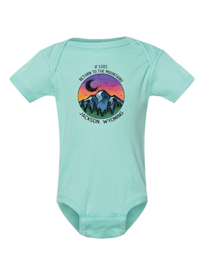 If Lost Return To - Custom - Baby Short Sleeve One Piece: Yellow / 6 months