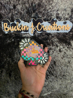 Playing Card Checkered Spade Car Air Freshener