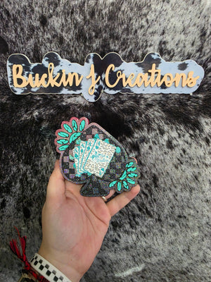 Playing Card Checkered Spade Car Air Freshener