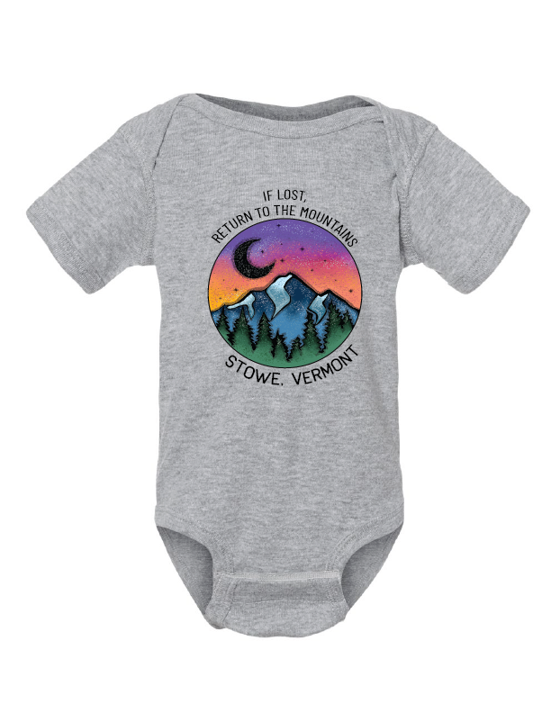 If Lost Return To - Custom - Baby Short Sleeve One Piece: Yellow / 12 months