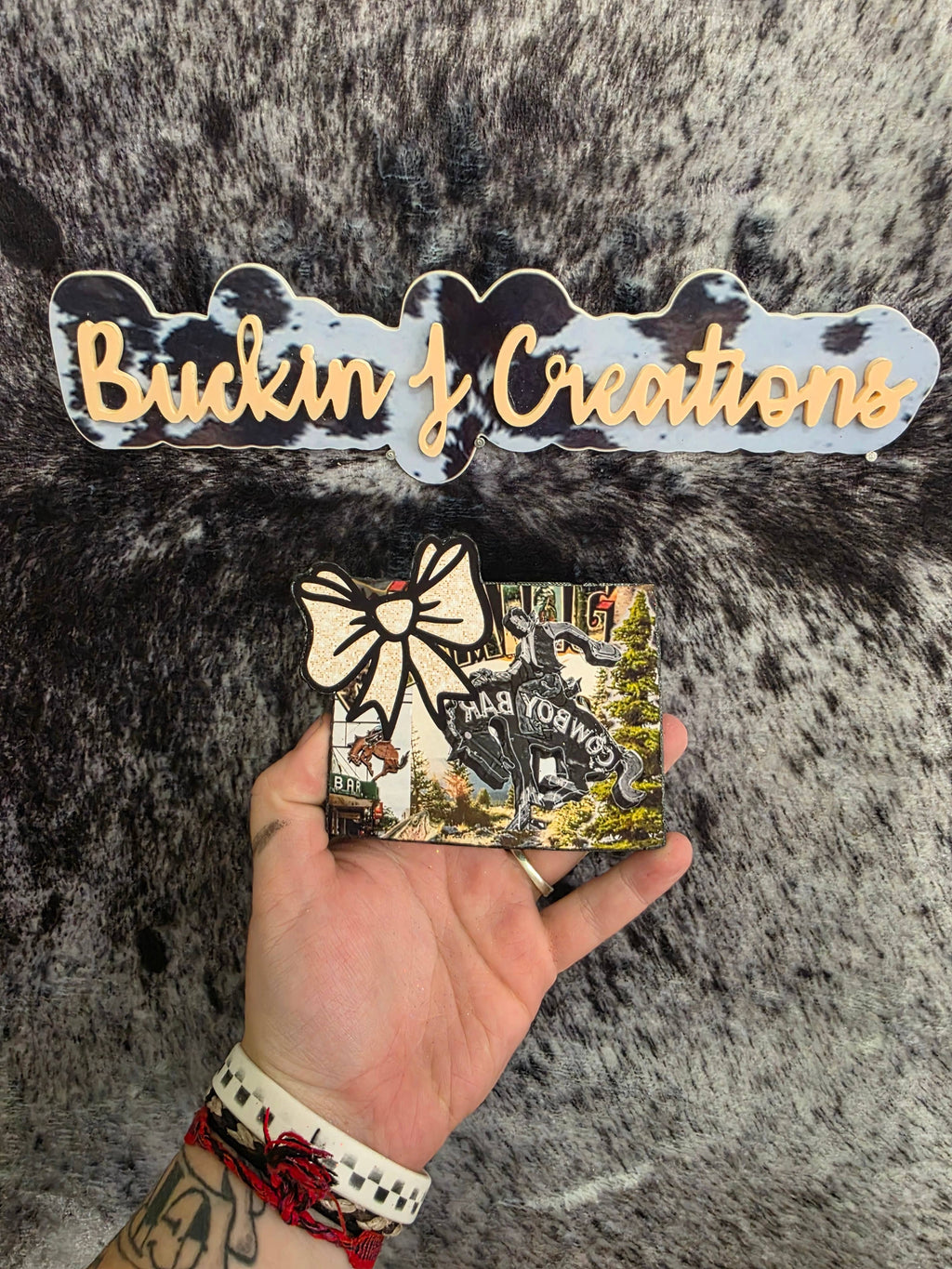 Wyoming CARDSTOCK Bow Car Air Freshener