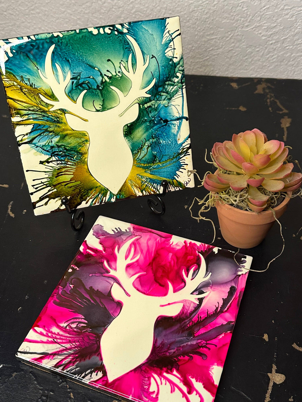 Wyoming Handpainted Hotplate- Set of 2