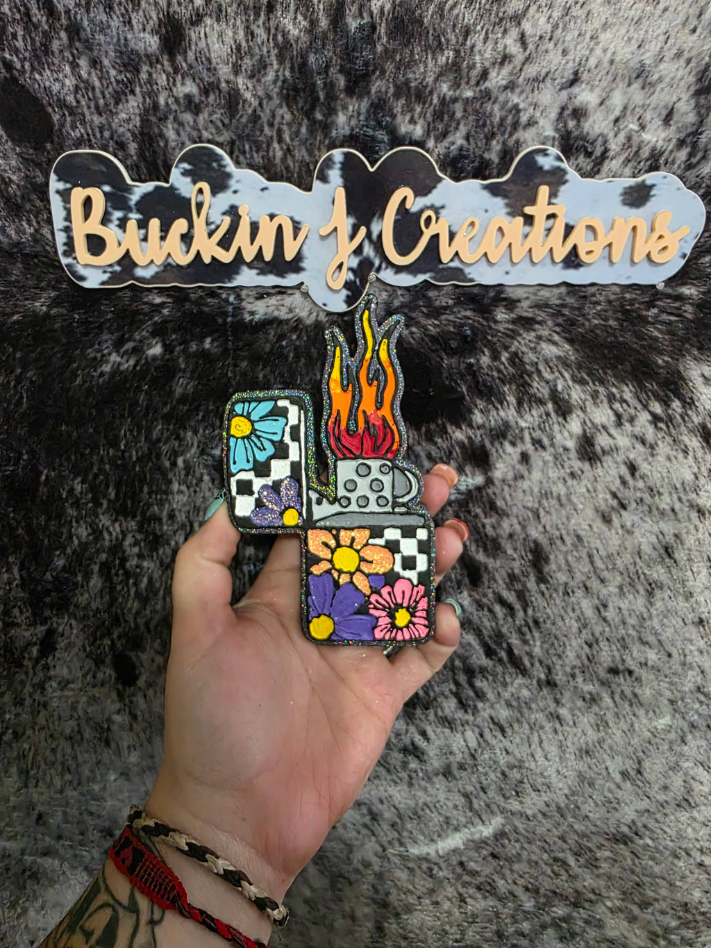 Retro Floral Lighter Car Air Freshener