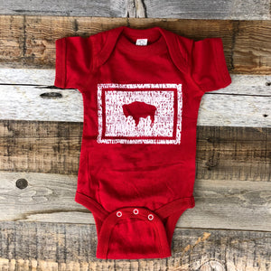 Bison Flag Onesie | WyoMade Apparel | Youth