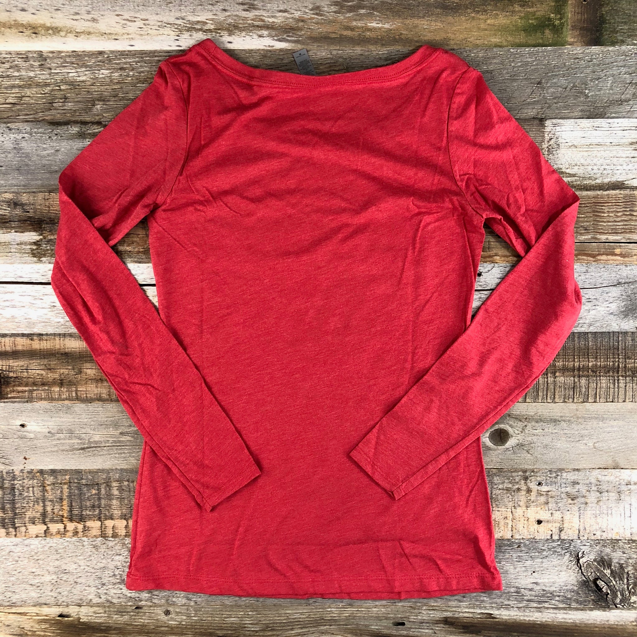 Women's Myoming Mountain Long Sleeve- Red