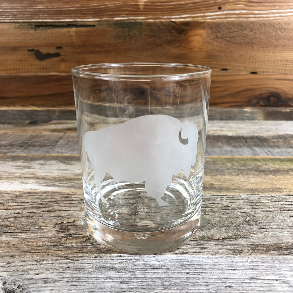 WYO Medium Old Fashioned Glass- Buffalo