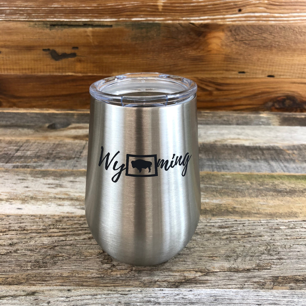 Wyoming Wine Tumbler | 12 oz | Steel