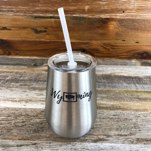 Wyoming Wine Tumbler | 12 oz | Steel