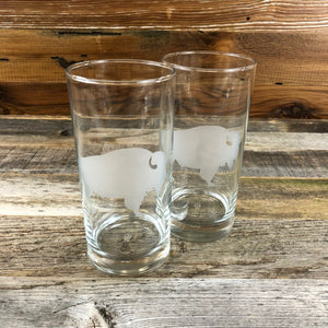 WYO Tall Old Fashioned Glass- Buffalo