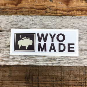 Bison Moon Long Tag - Logo | WyoMade Accessories | Sticker / Decal