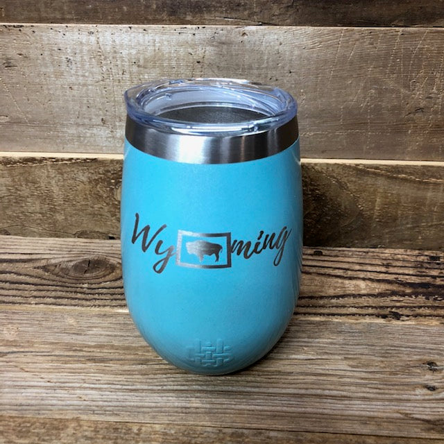 Wyoming Wine Tumbler | 12 oz | Tiffany Rainbow