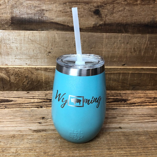 Wyoming Wine Tumbler | 12 oz | Tiffany Rainbow