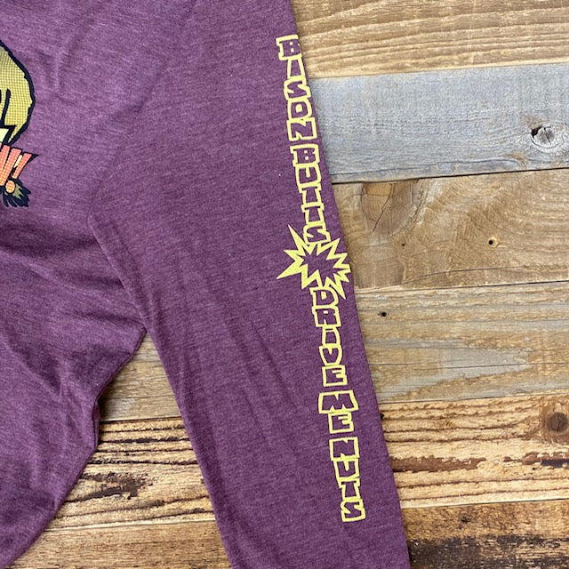 Bison Butts Long Sleeve - Maroon