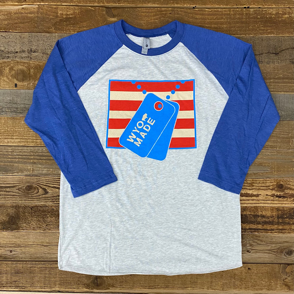 Vintage Royal Tag Baseball Tee | WyoMade Apparel | Unisex